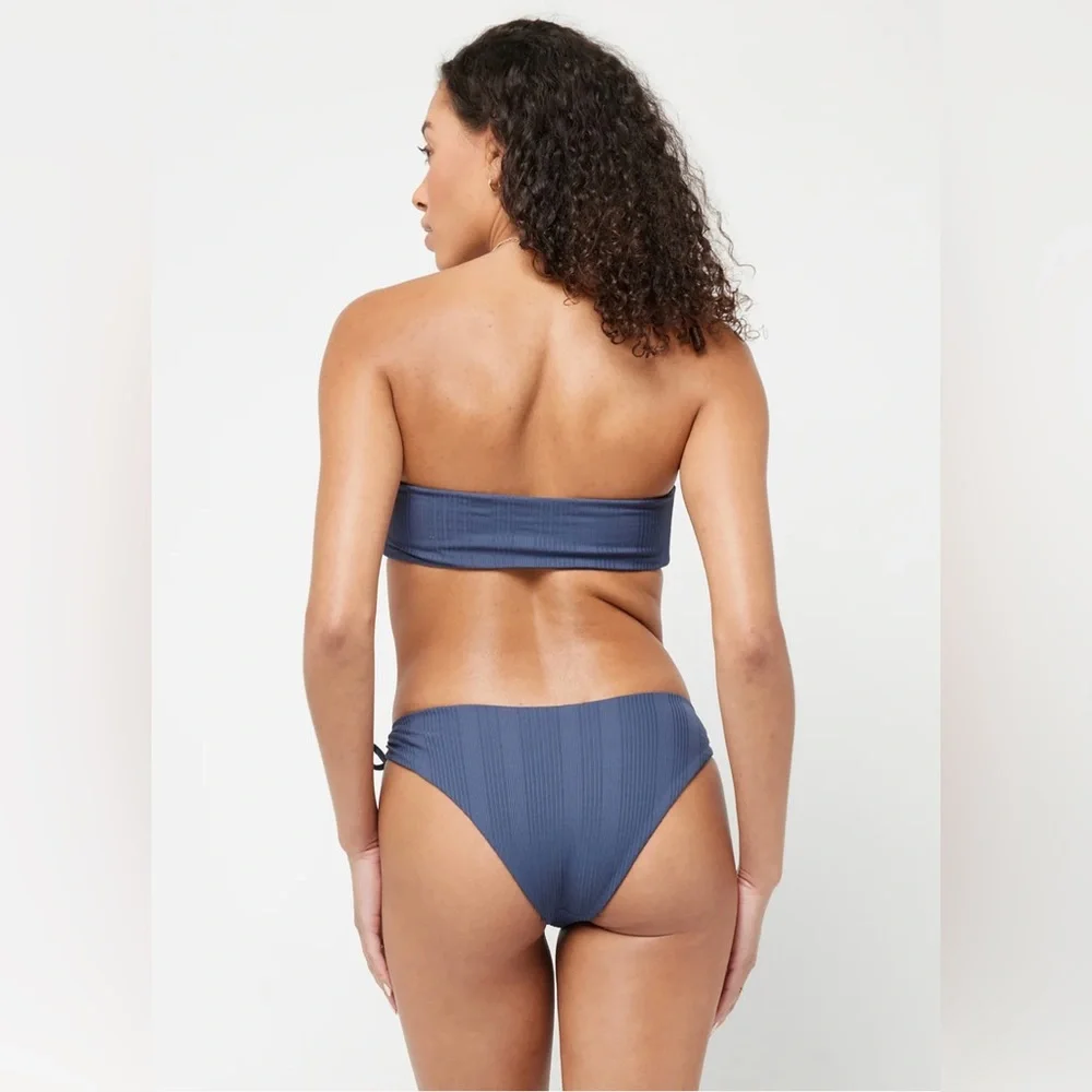 NWT L*Space Amal Classic Bottom in Slate Blue Gray Bikini Bottom
